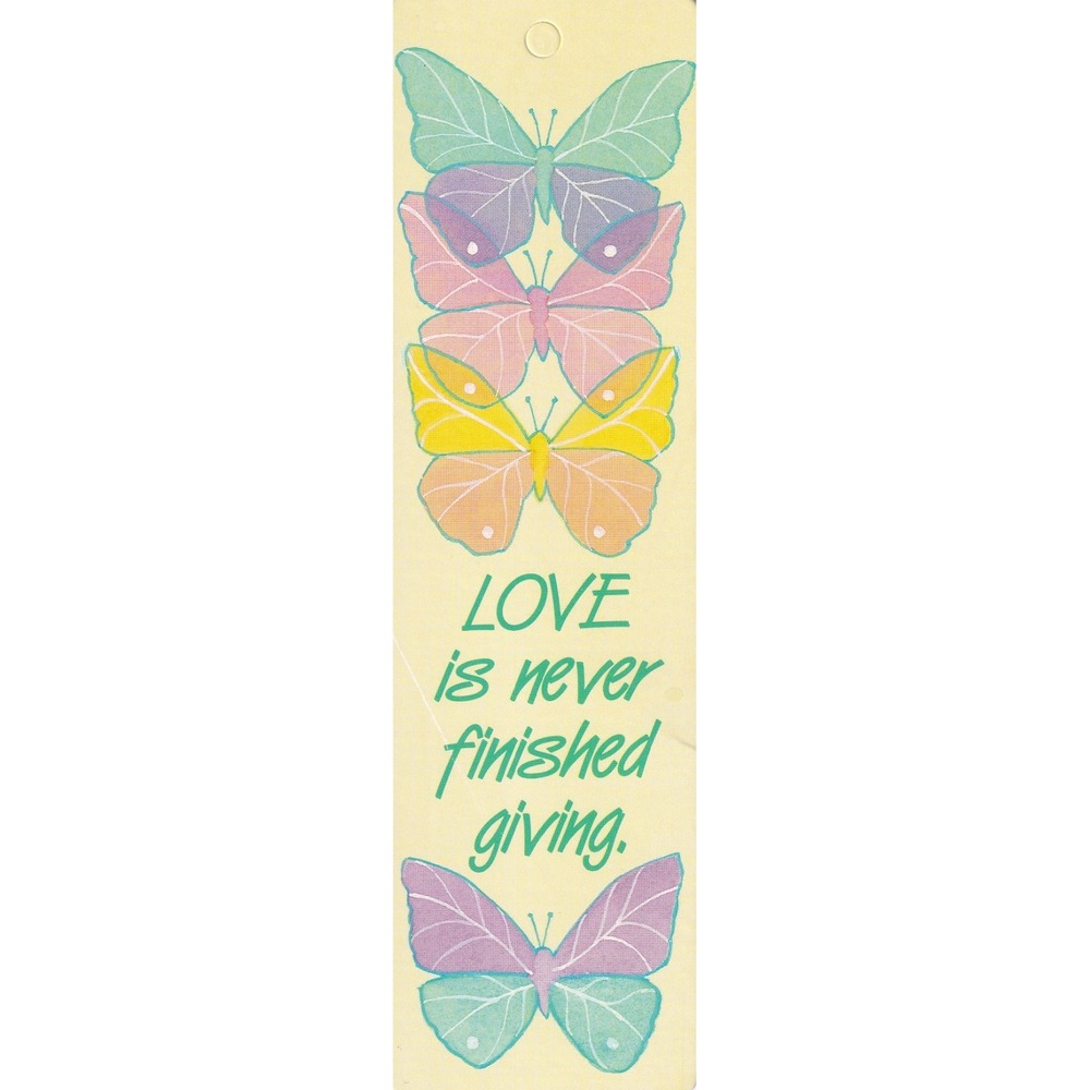 Vintage 1994 Current Butterfly Bookmark Gift Tag Retro Cottagecore Whimsical